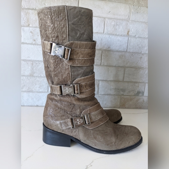 THOMAS WYLDE EUC ash skull moto boots - Picture 4 of 12